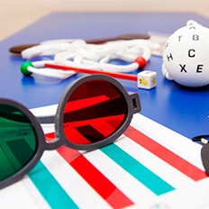 Lentes de colores para optometría